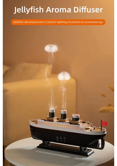 Blackbird 299 Dekoratif Titanic Gemi Aroma Difüzör & Nemlendirici 250 Ml Uzaktan Kumandalı, Zaman A