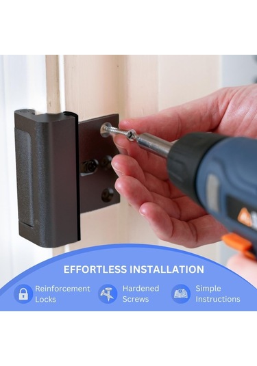 Ev Güvenlik Kapısı Takviye Kilidi 1 Paket Alüminyum Alaşım, 800 Lbs Kuvvete Dayanıyor