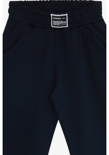 Breeze Kız Çocuk Eşofman Altı Paçası Yırtmaçlı 8-14 Yaş, Lacivert