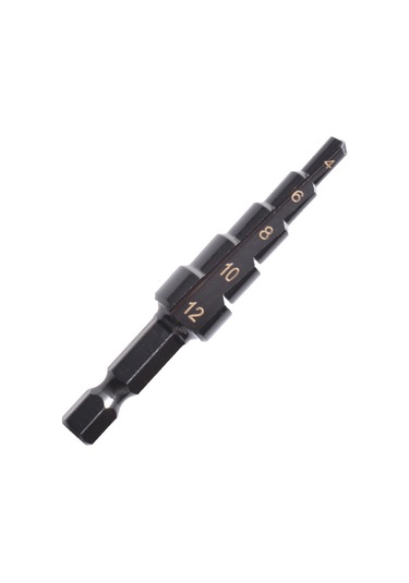 Kangvka 3'lü Hss Nitrid Kaplı Siyah Basamaklı Matkap Ucu Seti 3-12, 4-12, 4-20mm Altıgen Saplı Delme Ve Genişletme Aleti - Opp Paketli