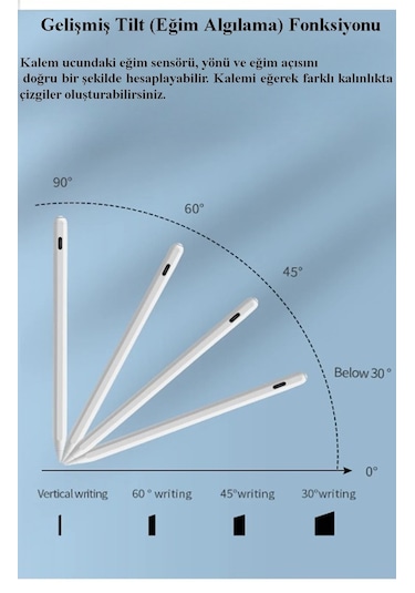 iPad Uyumlu Kapasitif Palm Rejection Manyetik Dokunmatik Stylus