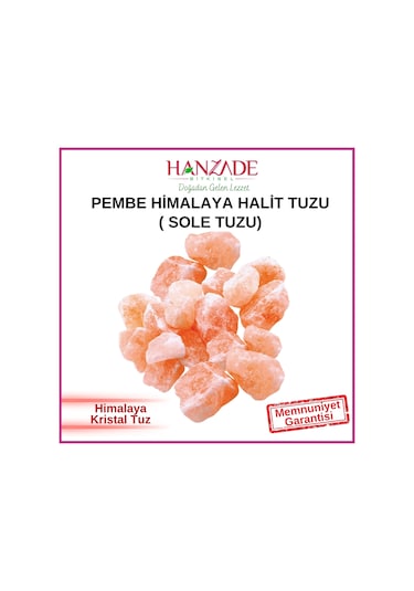 Hanzade Bitkisel Halit Tuz Sole Tuzu Pembe Şeffaf Berrak 3 KG