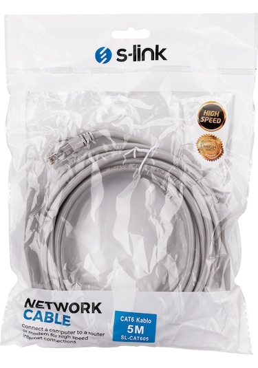 S-Link SL-CAT605 CAT6 Patch Kablo 5 M