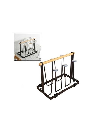 Dancemonkey Demir Mutfak Bardaklık Drenaj Rafı Bronz Renk Pratik Saklama Çok Renkli