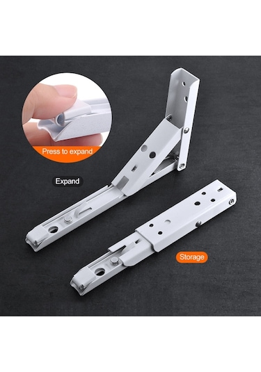 Sones Yemek Masası İçin 16 İnç Duvara Monte Katlanabilir K Şeklinde Depolama Rafı