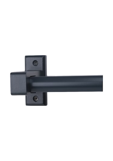 Monaco Ahşap Başlıklı 2 Kanallı Alüminyum Dekoratif Ray Korniş Modern Rustik Antrasit- 250 Cm