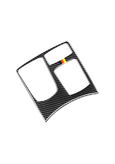 Araba Karbon Fiber Alman Renk Merkezi Kontrol Kolçak Kutusu Multimedya Paneli B Mercedes-benz Gle 2015-2018 / Gls 2016-2018 / M Sınıfı 2012-2015 İçin Dekoratif Etiket, Sol Sürücü 1 Adet