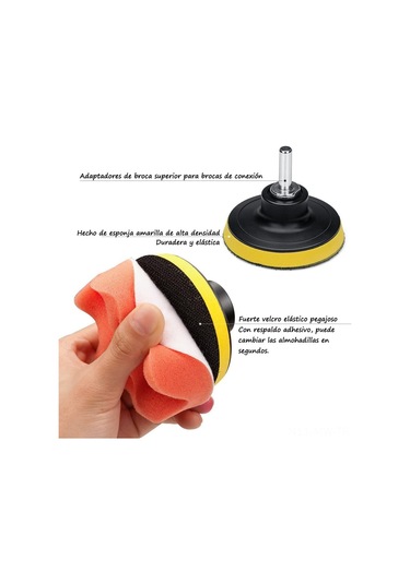 Moveevo 22'li Araba Cila Ve Parlatma Seti - 3 İnç Sponge Diskler, Boyali, Boya Üstü Taslak Alma, Parlatma, Cila Ve Glazlama İçin