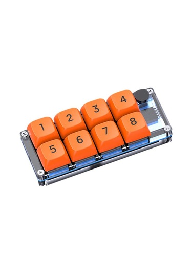 Mkespn Kısım Makro Tanımlı Kablosuz Küçük Klavye Tek Eliyle Oyun Klavyesi Saydam