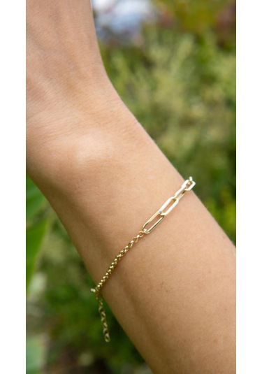 Altın Ataç Zincirli Bileklik BGA0127-Y Sarı Altın