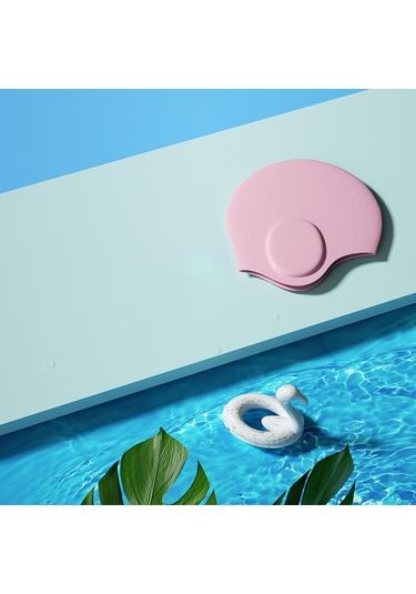 Suntek Kulak Koruma Uzun Saçlı Yüzme Şapkası Yüksek Pembe