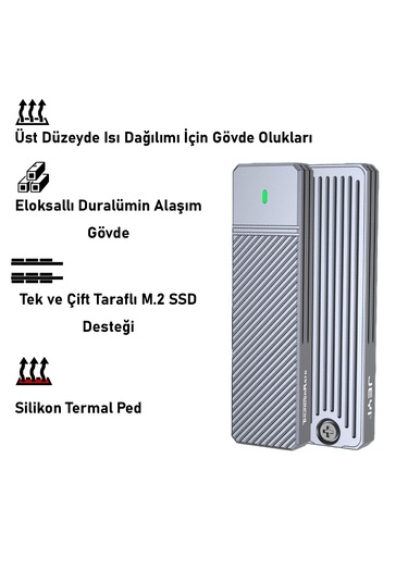Jeyı Thunderate M.2 Pcıe Nvme Ve M.2 Ngff Sata Ssd To Usb 3.2