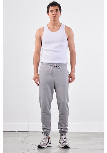 Dufy Gri Erkek Eşofman Altı - Regular Fit Gri