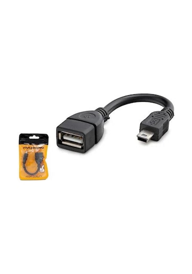 Mini Usb Otg 5 Pin Otg 15 Cm Oto Teyp İçin Usb Çevirici