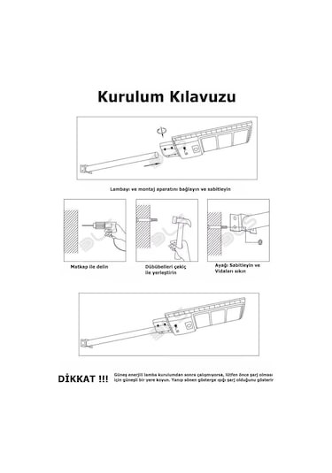 St800 800 Solar Dls Güneş Enerjili Bahçe Çevre Lambası