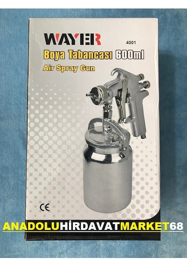 Wayer Pro Havalı Boya Tabancası Alt Depo Boya Tabanca 1.4 MM 1000
