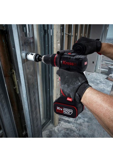 Kress KUC33.1 20V/5.0AH Li-ion 95NM Çift Akülü Profesyonel Şarjlı Darbeli Matkap