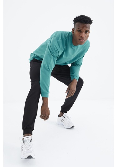Tommy Life Keith Deniz Yeşili - Siyah Basic Erkek Eşofman Takım - 85231 Yeşil - Siyah