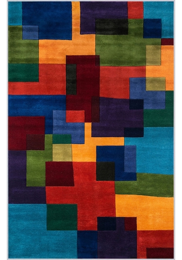 Rovigo Home Dijital Baskı Yıkanabilir Kaymaz Taban Salon Halısı RVG0381 Çok Renkli
