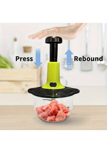 Userfriendly11 Yeşil Çok Fonksiyonlu El Gıda İşlemcisi 50 72oz Sebze Et Doğrama Sarımsak Ezme Yeşil