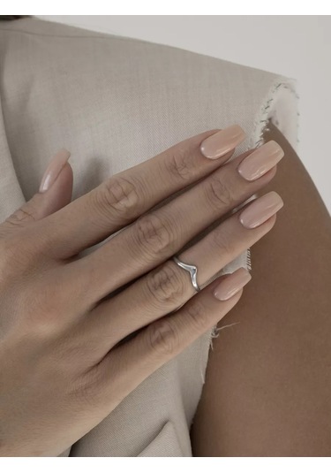 Sılverme İnce 925 Ayar Gümüş Falanks Yüzük. 94660381 Gri