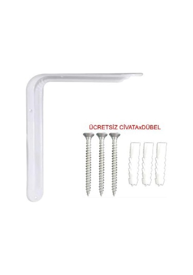 Rafburada Rafburada® 12'Li Raf Altı Ayağı L Konsol ;Raf Altı Kol