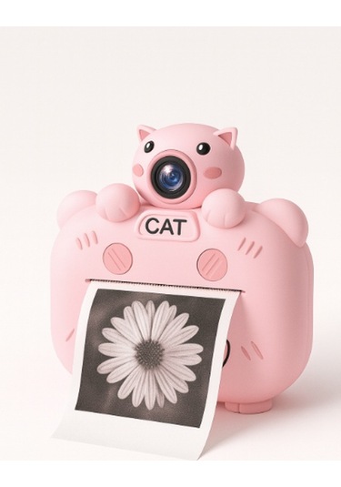 Kameralı Fotoğraf Yazıcısı Pembe Renk