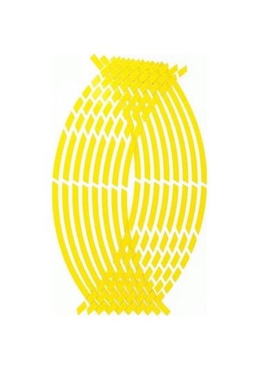 Motosiklet Jant Çıkartmaları Kişilik Tekerlekleri Modifiye Çıkartmaları Sarı Siyah