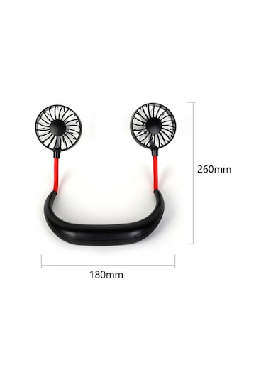 Vkemall Sallanan Boyun Fanı, Aynı Parça Şarj Edilebilir Tembel Fan, Taşınabilir Spor Fan