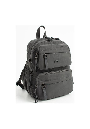 Kadın Sırt Çantası Ultra Hafif Poliamid Kumaş Su Geçirmez Çok Cepli Günlük Sırt Çantası 35 25 Cm Gri