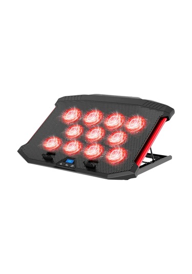 X100R Kırmızı Ledli 11 Fanlı Laptop Soğutucu 8 Ayarlanabilir Notebook Dizüstü Standı