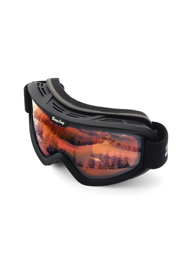 Geeksen Xh121 Patenti Eu Sprey Gözlüğü: İki Katmanlı Buhar Engeli, 100% Uv Koruma, Sürtünme Dayanıklı, Kar Sporları İçin Siyah-pembe Lens Siyah & Pembe