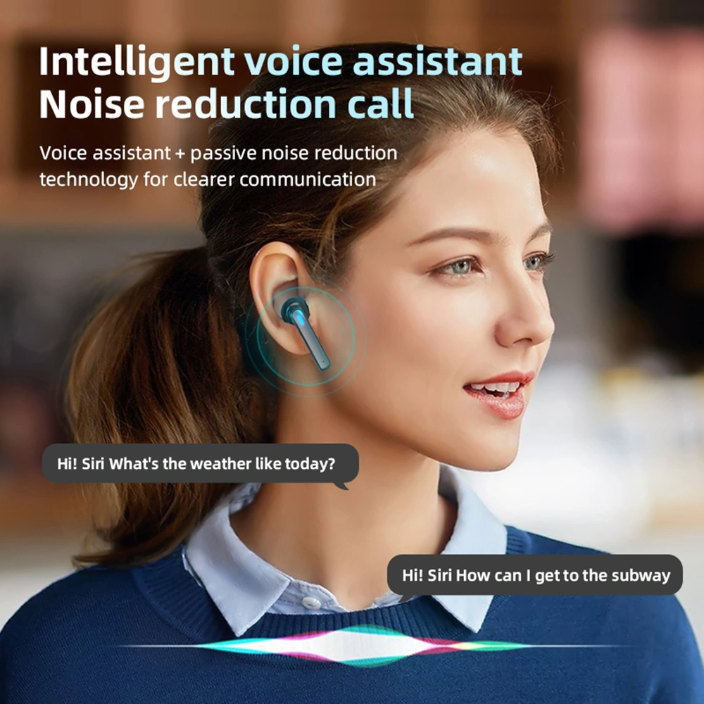 Moveevo Küçük Hafif Bt5.0 Kablosuz Kulaklıklar - Hd Konuşma, Surround Ses, Uzun Pil Ömrü Ve Hıfı Kalitesi Siyah