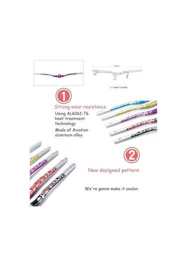 Xindoker Mountain Bike Alüminyum Kırmızı Kuyruk Sapı, 780mm Uzunluk, 31.8mm Bağlama Çapı, Off-road Ve Downhill İçin Dayanıklı, Ergonomik Tutuş Siyah