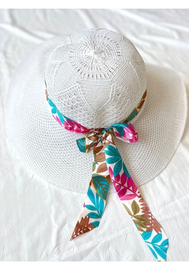 Ays Deniz Plaj Hasır Şapka Krem