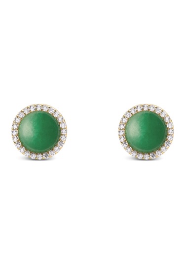 Audrey Earrings Jade Gold Gold