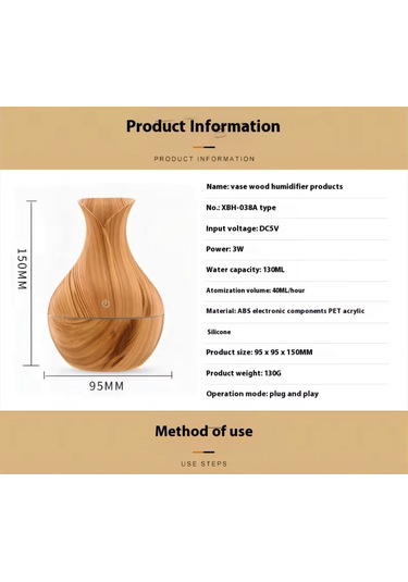 Ambiyans Aydınlatmalı Şık Hava Nemlendirici Buhar Makinası Ultrasonik Bebek Çocuk Odaları İçin Humidifer 7 Renk Rgb