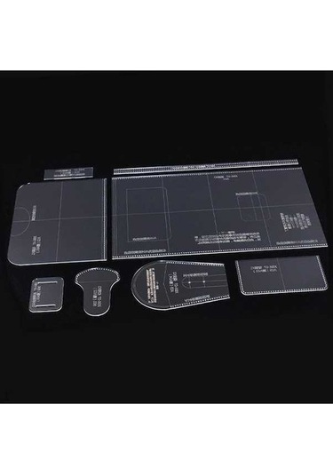 Pazly Kişisel/profesyonel 8x Şeffaf Akrilik Çanta Şablonu Seti, Uzun Süre Dayanıklı Şeffaf