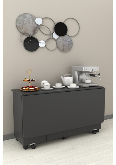 Asra Trend %100 Mdflam Mutfak Adası Yemek Masası Kahve Köşesi Ma-02 Antrasit Antrasit