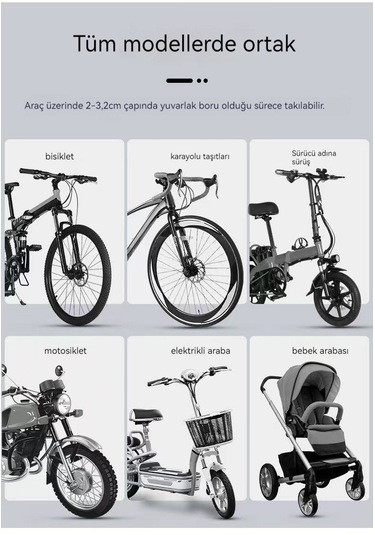 Eternal Luck Basit Hızlı Çıkarma Kayışı İle Sabitlenmiş Yuvarlak Bisiklet Boru Siyah