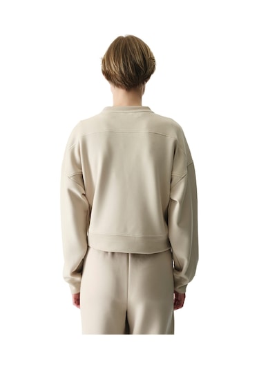 Penti Bej Silky Feel Contrast Sweatshirt