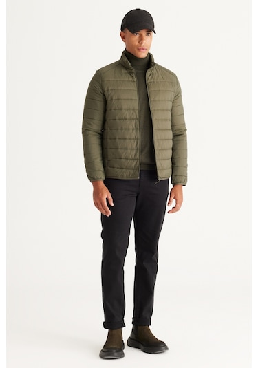 Ac&Co / Altınyıldız Classics Standart Fit Normal Kesim Dik Yaka Erkek Mont Haki