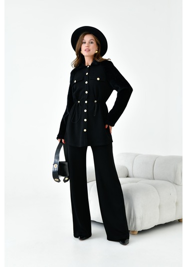 Ftz Kadın Kaşmir Takım Siyah 30960 Siyah