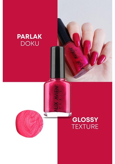 Alix Avien Sedefli Pembe Oje 105 Yüksek Pigmentli Uzun Süreli Kalıcılık Hızlı Kuruma Nail Lacquer 105