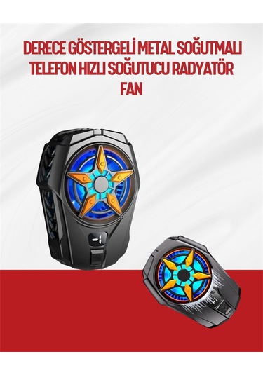 Oyunlar İçin Telefon Soğutucu - 65-85 Mm Uyumlu, Dijital Ekranlı