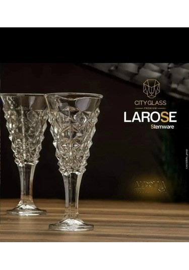 Çeyizci Çarşı Almarandı La Rose 6 Parca Kokteyl Bardagı Seffaf