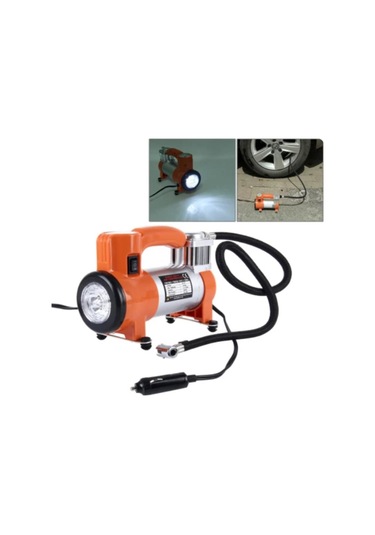 Metal Gövdeli Lastik Hava Kompresörü Turuncu Renk 12 Volt N11.847
