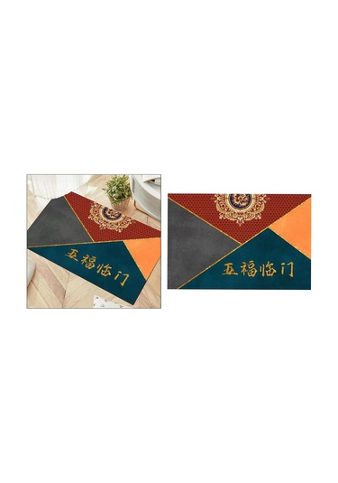 Suntek Chinesestyle Kapı Mat Ev Giriş Zemin Halı Kaymaz Paspas Stil2