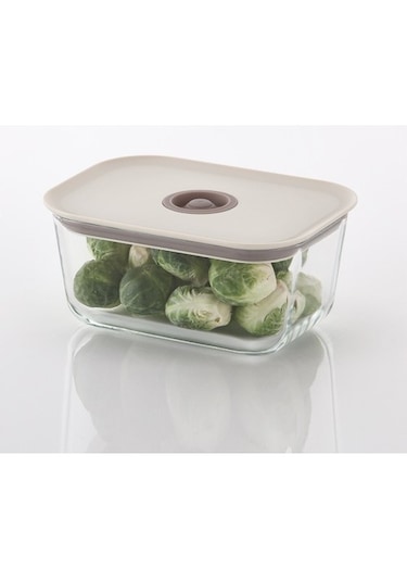 0128 D-neofcl080 Fıka Clık Dıkdortgen Saklama Kabı 800 Ml Bej
