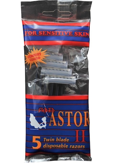 Süper Astor Nostaljik 5 Adet Çift Bıçaklı Tek Kullanımlık Tıraş